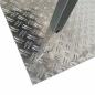 Preview: Grillteppich, Kaminbodenplatten aus Aluminium Riffelblech Duett 1,5/2,0mm stark