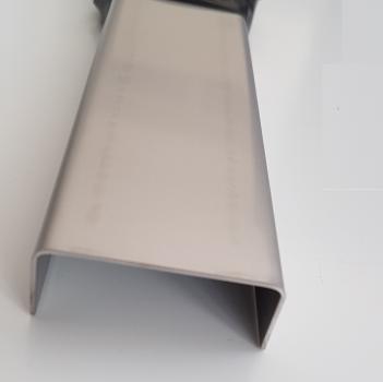 Edelstahl U-Profil V2A blank 2mm Einfassprofil