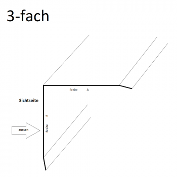 Edelstahl Winkel hochglanzpoliert 0,8mm stark Super-Mirror 8