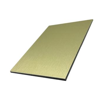Aluverbundplatte | einseitig Gold gebürstet | 3 mm | Aluminium und Kunststoff