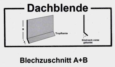 Preview: Dachblende Blech mit Tropfkante Ortblende