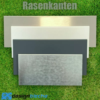 Rasenkante | VA Edelstahl geschliffen | 0,8mm | Beeteinfassung | Robust & flexibel | Mähkante, Beetumrandung & Rasenbegrenzung