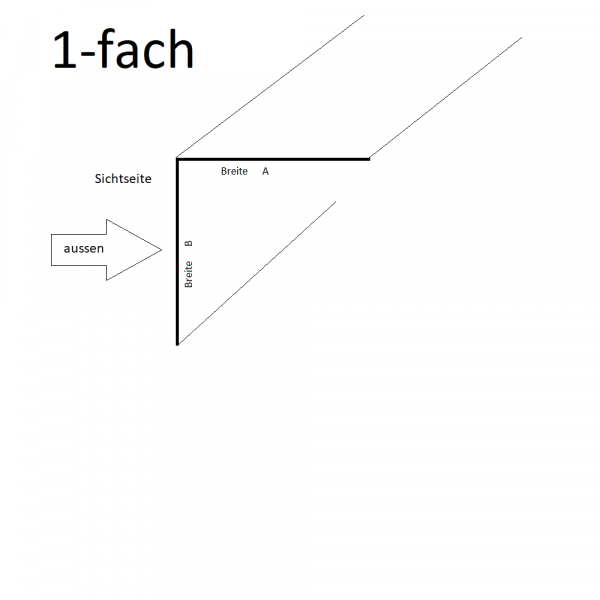 Edelstahl Winkel hochglanzpoliert 0,8mm stark Super-Mirror 8