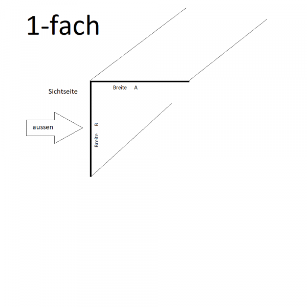 Edelstahl V2A L-Profil hochglanzpoliert 1,0 mm stark Super-Mirror 8