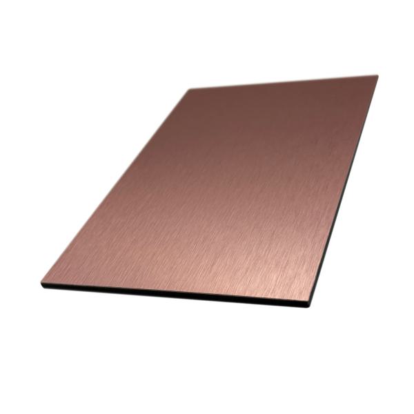 Aluverbundplatte | einseitig Kupfer gebürstet | 3 mm | Aluminium und Kunststoff