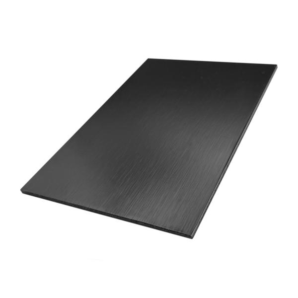 Aluverbundplatte | einseitig Schwarz gebürstet | 3 mm | Aluminium und Kunststoff