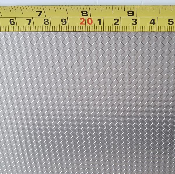 Z-Profil aus V2A Edelstahl Raute 1mm stark