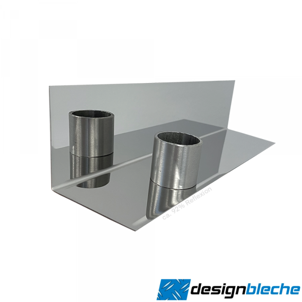Edelstahl Winkel hochglanzpoliert 0,8mm stark Super-Mirror 8