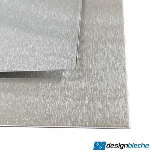 Edelstahlblech K240 geschliffen V2A 2,0mm stark