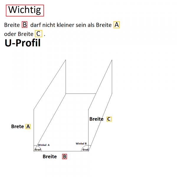 U-Profil aus Alu RAL 9016 1,5mm stark verkehrsweiß