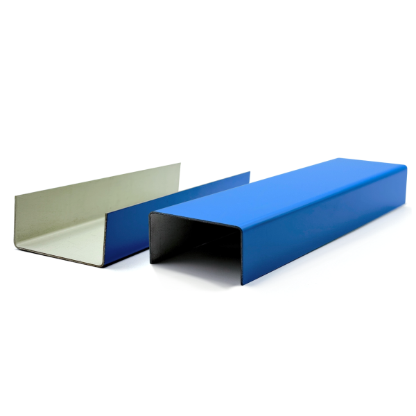 U-Profil | Stahl verzinkt | 1mm | RAL 5015 himmelblau