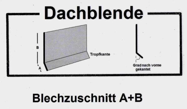 Dachblende Blech mit Tropfkante Ortblende